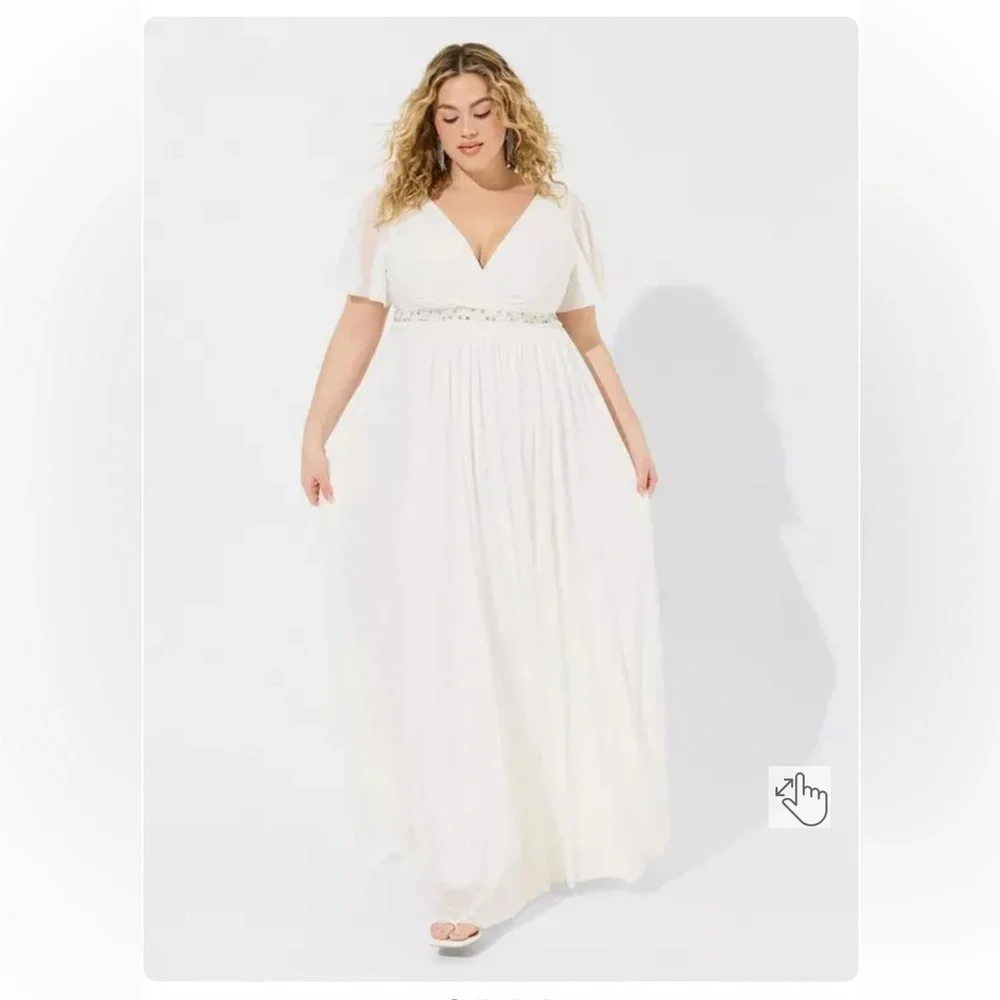 torrid white dress | Dresses | Torrid Poplin Fit And Flare This gown is lined for comfort and a smooth silhouette White Dress | torrid